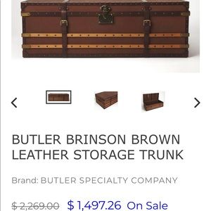 Butler Brown Leather trunk